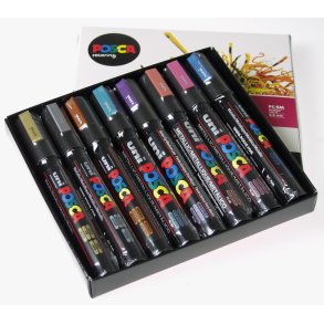 Uni Posca PC-5M Metal St 8stk